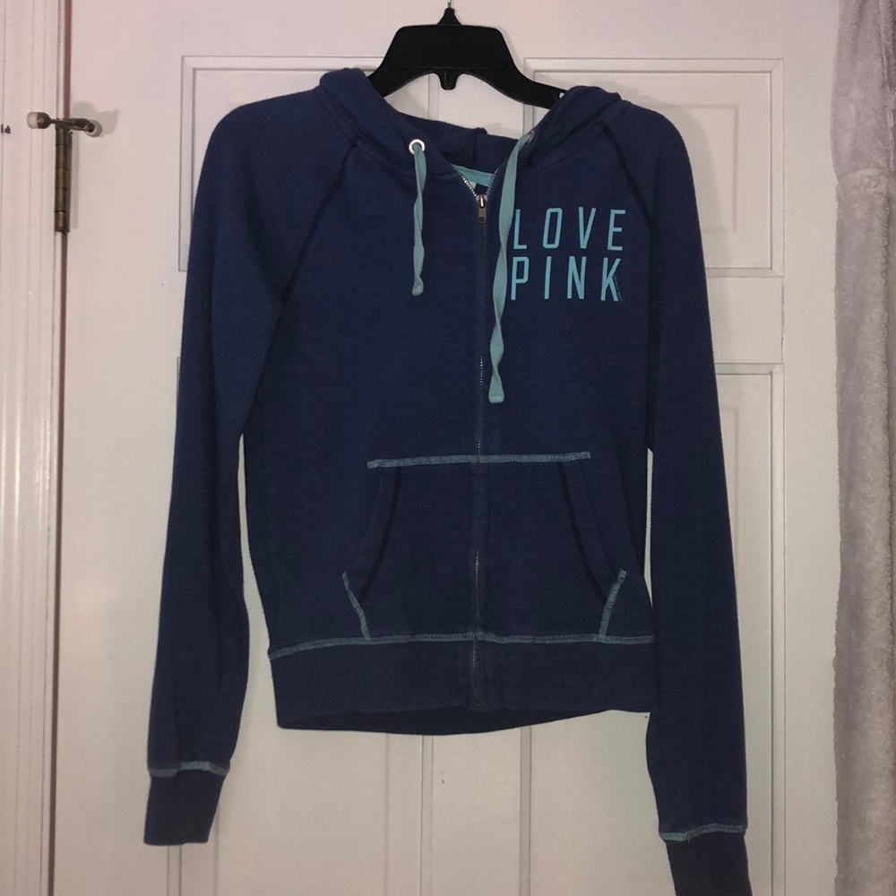 “Love Pink” zip up hoodie
